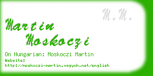 martin moskoczi business card